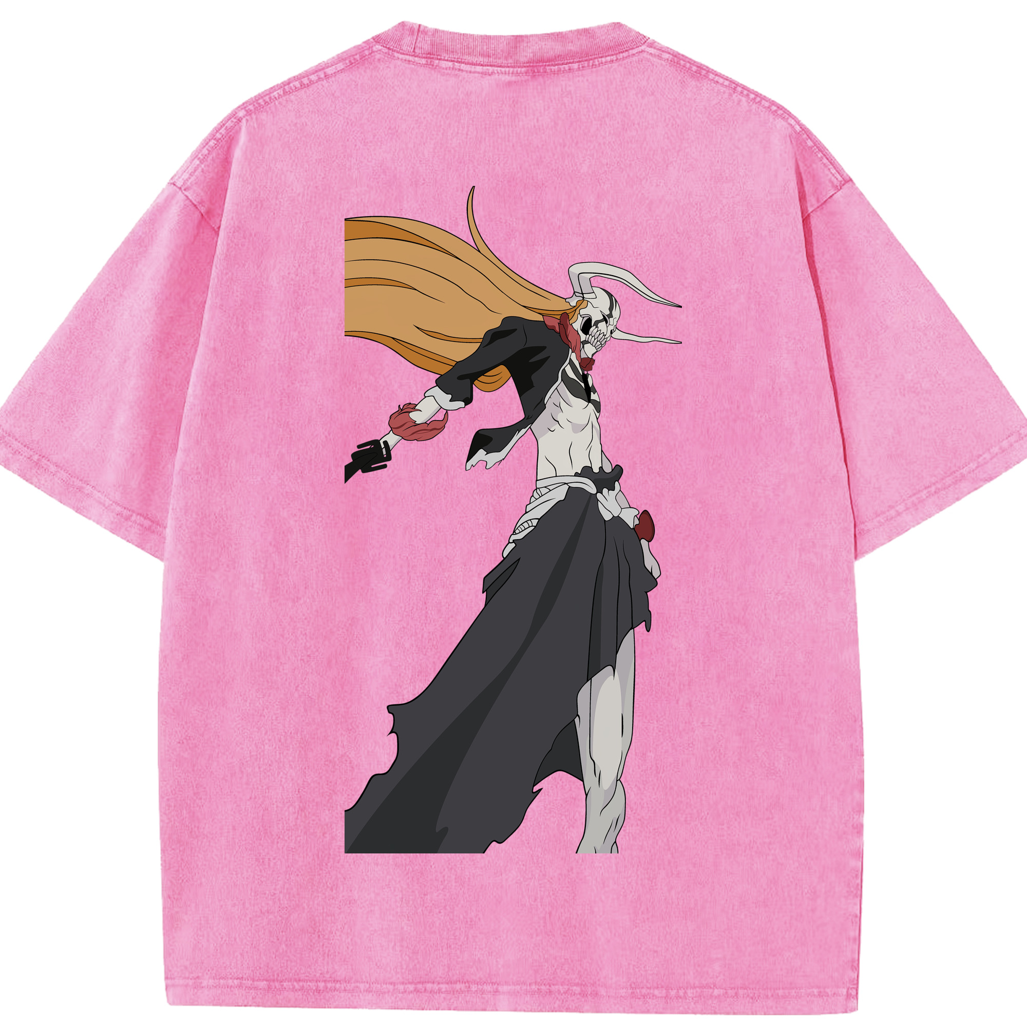 （画像用） ブリーチ 黒崎一護（くろさき いちご）BLEACH Kurosaki Ichigo 綿100% ヴィンテージ風 半袖Tシャツ（背面プリント）